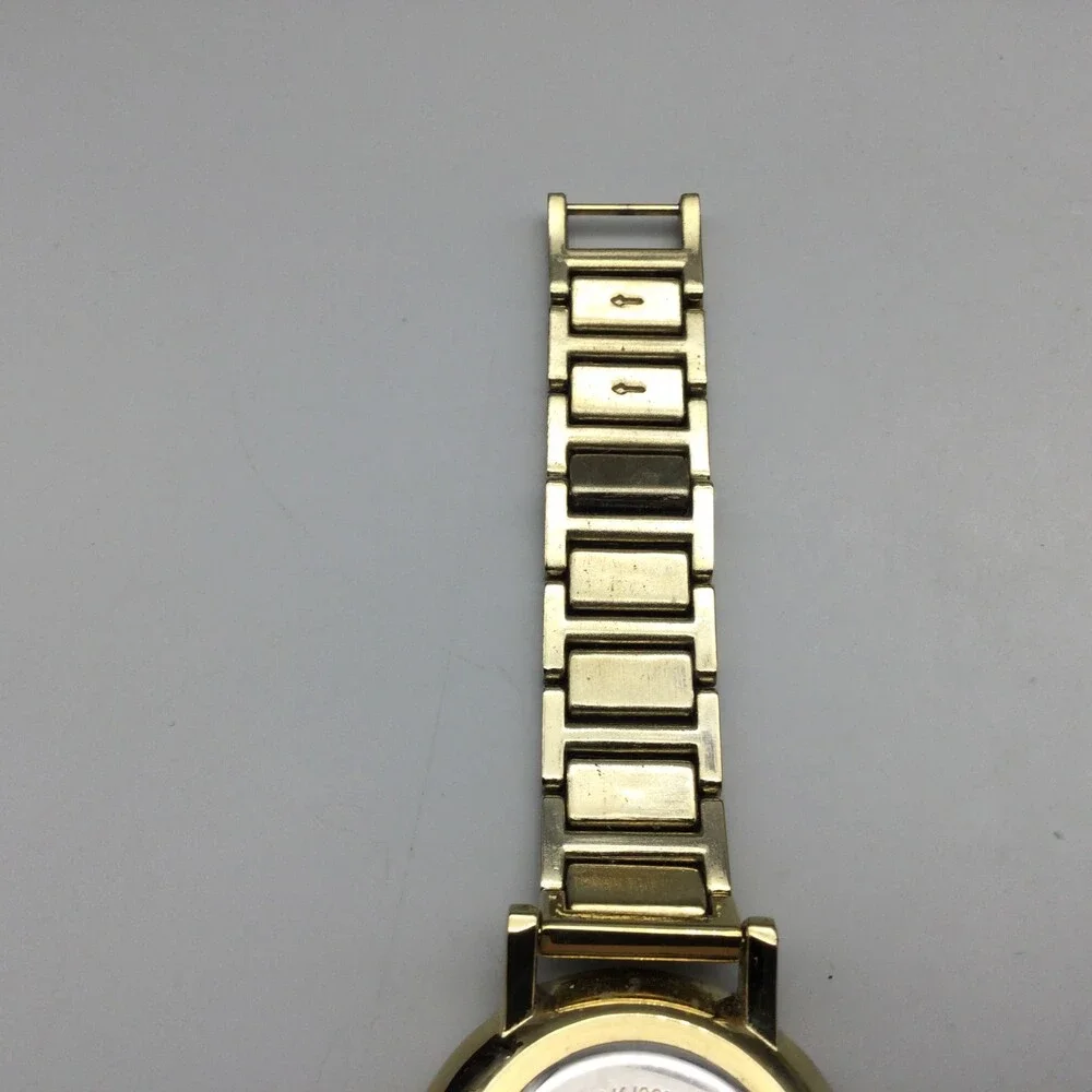 Anne Klein Diamond Accent Womens Watch 32mm Gold Tone AK/1328 New Battery 6.25